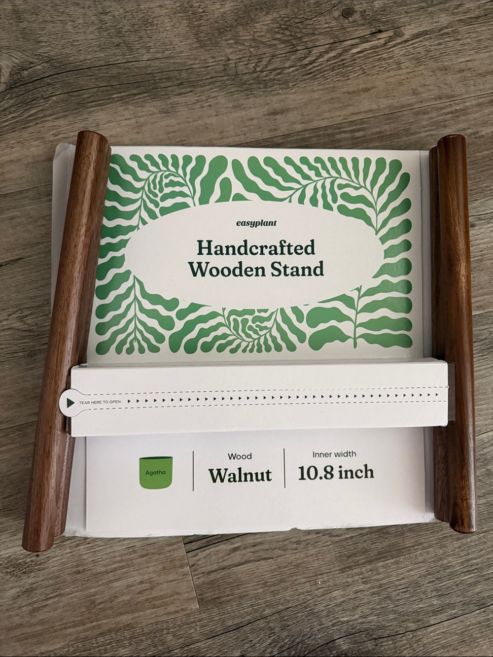 Walnut Handcrafted Wooden Stand - Brown